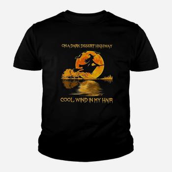 Witch Riding Brooms On A Dark Desert Highways Halloween T-Shirt Witch Riding Brooms On A Dark Desert Highways Halloween T-Shirt