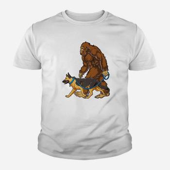 Bigfoot Dog Walk German Shepherd T Shirt Sasquatch Kids Men Bigfoot Dog Walk German Shepherd T Shirt Sasquatch Kids Men