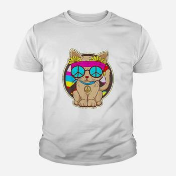 Hippie Cat Peace Design T-Shirt Hippie Cat Peace Design T-Shirt