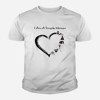 Simple Girl Loves Wine Flip Flops Dog Paw Tshirt For Women