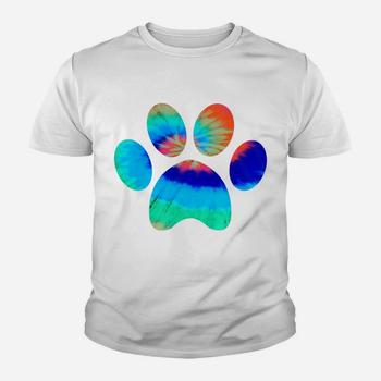 Tie Dye Animal Shirt Cat Dog Paw Print Shirt For Pet Lover