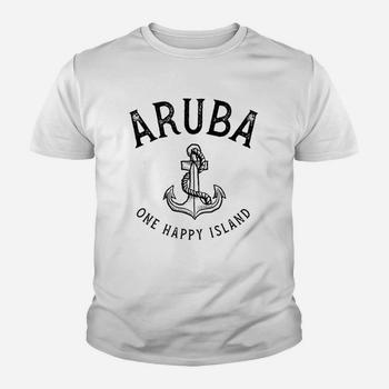 Ggt | Travel Aruba One Happy Island Anchor Souvenir Tshirt Ggt | Travel Aruba One Happy Island Anchor Souvenir Tshirt