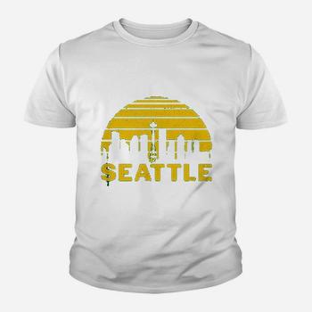 Vintage Seattle Washington Cityscape Basketball T-Shirt Vintage Seattle Washington Cityscape Basketball T-Shirt