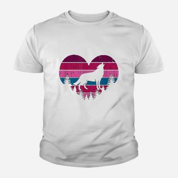 Wolf Girl Valentines Day Vintage T-Shirt Cute Loves Wolves Wolf Girl Valentines Day Vintage T-Shirt Cute Loves Wolves