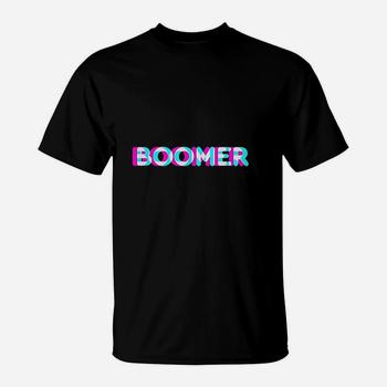 Ok Boomer Meme Funny Anaglyph Type T-Shirt