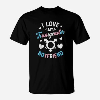 I Love My Transgender Boyfriend T Shirt Gay Pride Lgbt Flag