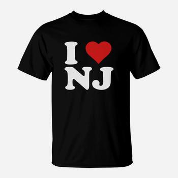I Love Nj - Heart T Shirt For New Jersey Lovers I Love Nj - Heart T Shirt For New Jersey Lovers