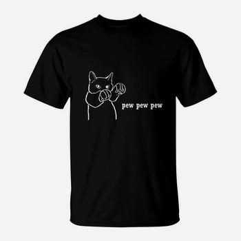 Pew Pew Kitty Cat Meme Graphic T-Shirt Pew Pew Kitty Cat Meme Graphic T-Shirt