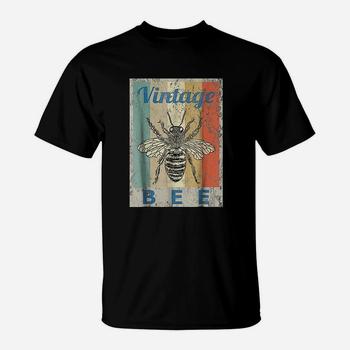 Vintage Style Bee Queen Honey Beekeeper Beekeeping T-Shirt Vintage Style Bee Queen Honey Beekeeper Beekeeping T-Shirt