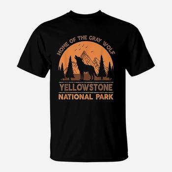 Yellowstone National Park T Shirt Us Wolf Vintage Men Women
