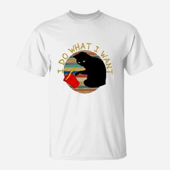 Cat I Do What I Want Retro Vintage Sunset Tshirt Cat I Do What I Want Retro Vintage Sunset Tshirt