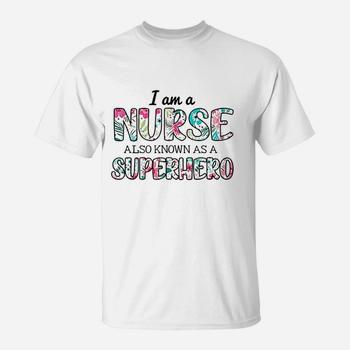 Nurse Superhero T-Shirt - Soft Unisex Tee Celebrating Nurses, Grey, Small