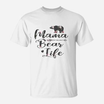 Womens Mama Bear Shirt Mom Life - Cute Top Gifts Boho Outfit Womens T-Shirt
