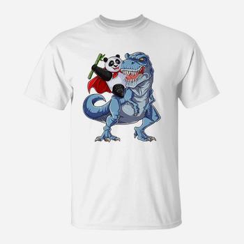 Panda Riding A T-Rex Dinosaurs T-Shirt Panda Riding A T-Rex Dinosaurs T-Shirt