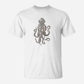 Retro Scuba Deep Sea Octopus Release The Kraken T-Shirt Retro Scuba Deep Sea Octopus Release The Kraken T-Shirt