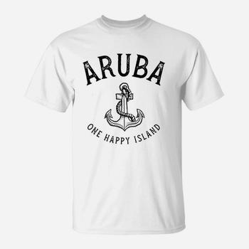 Ggt | Travel Aruba One Happy Island Anchor Souvenir Tshirt Ggt | Travel Aruba One Happy Island Anchor Souvenir Tshirt