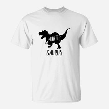 Womens Auntie Saurus T-Shirt Matching Dinosaur Family Gift For Aunt Womens Auntie Saurus T-Shirt Matching Dinosaur Family Gift For Aunt