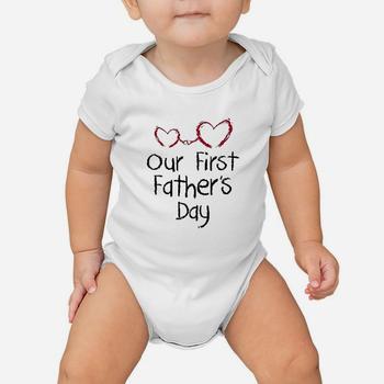 Our First Fathers Day Dad Baby Matching Set Hoodie Seseable UK