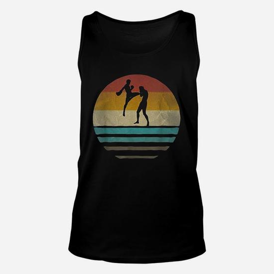 Muay Thai Shirt Retro Vintage 70s Silhouette Distressed Gift Muay Thai Shirt Retro Vintage 70s Silhouette Distressed Gift