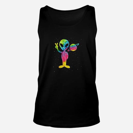 Vintage Retro 1970s Tie Dye Groovy Alien Peace T-Shirt Vintage Retro 1970s Tie Dye Groovy Alien Peace T-Shirt