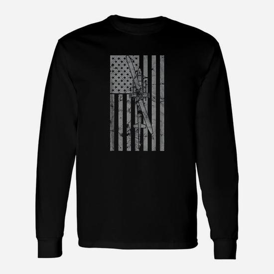 Ah-1 Cobra Attack Helicopter Military Vintage Flag T-Shirt