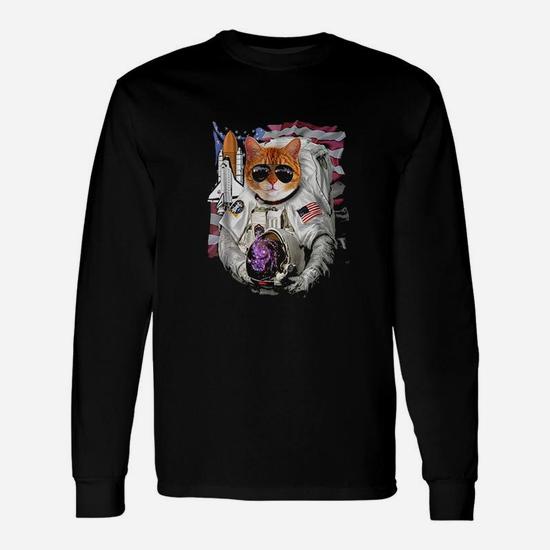 T-Shirt, Cat As Pilot Astronaut, Space Shuttle Commander T-Shirt, Cat As Pilot Astronaut, Space Shuttle Commander