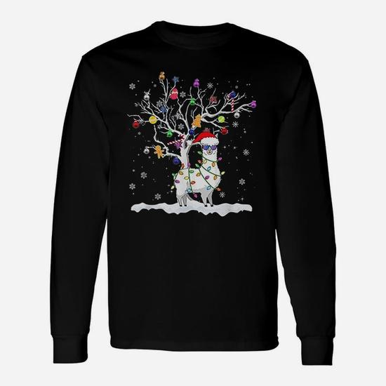 Christmas Llama Santa Hat Ugly Xmas Tree Alpaca Shirt Christmas Llama Santa Hat Ugly Xmas Tree Alpaca Shirt
