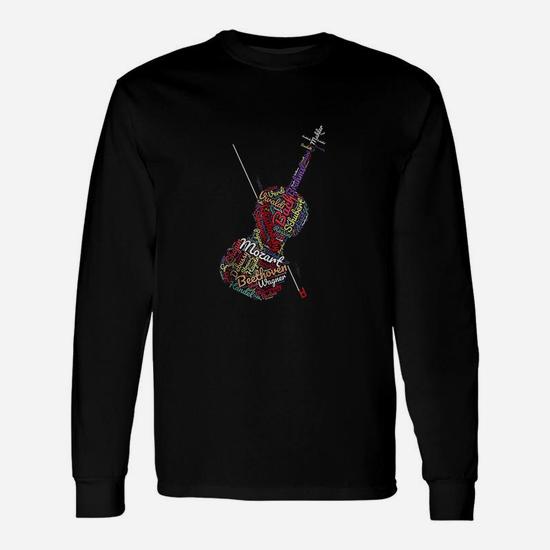 Classical Music Composers Violin Word Art T-Shirt Classical Music Composers Violin Word Art T-Shirt