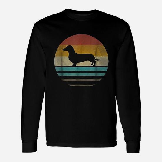 Doxie Dachshund Dog Shirt Retro Vintage 70s Silhouette Gift