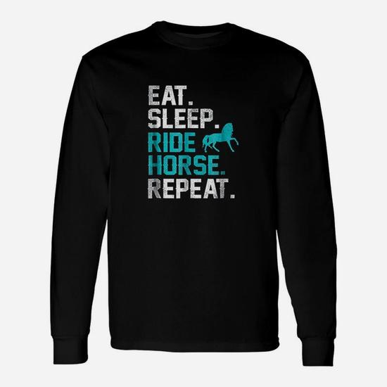 Eat Sleep Ride Horses Repeat T Shirt Horseback Riding Lovers