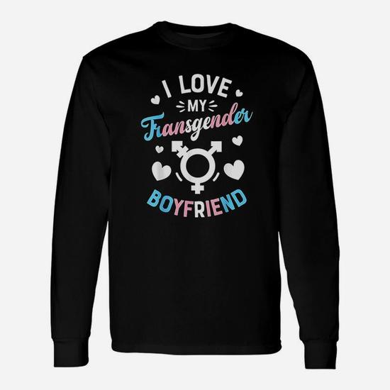 I Love My Transgender Boyfriend T Shirt Gay Pride Lgbt Flag