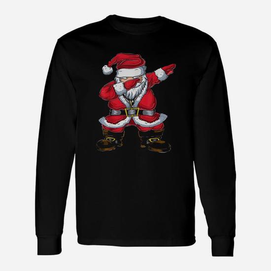 Soccer Ugly Christmas Dabbing Boxer Dog Santa Dab Gift T-Shirt