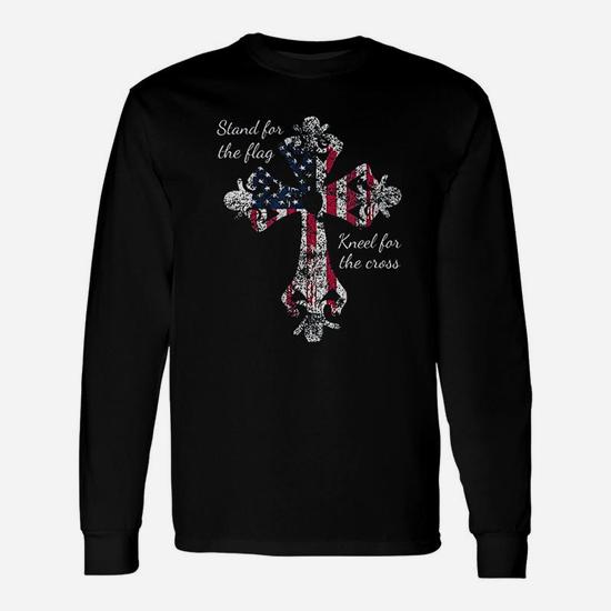 Stand For The Flag Kneel For The Cross Patriotic Usa T-Shirt