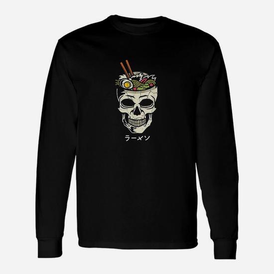 Vintage Japanese Ramen Noodles T-Shirt Skull Brain Graphic Vintage Japanese Ramen Noodles T-Shirt Skull Brain Graphic