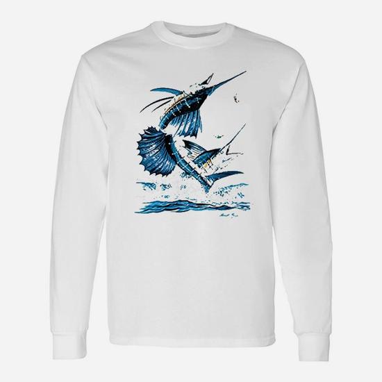 Sailfish Deep Sea Fishing Salt Water Fish Long Sleeve T-Shirt