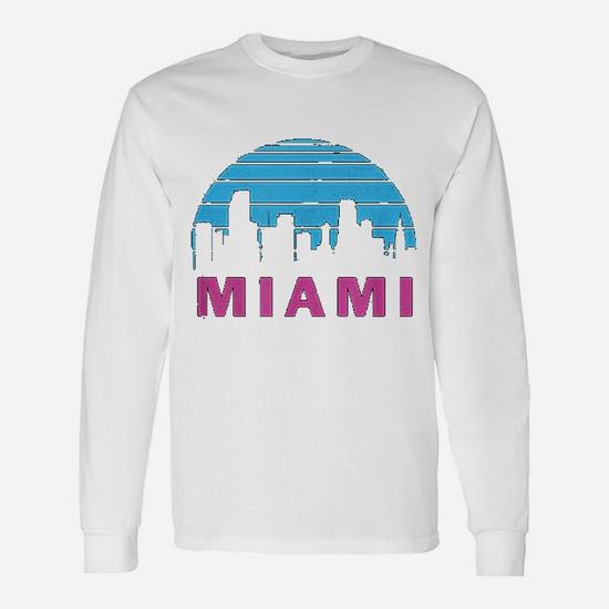 Vintage Miami Florida Cityscape Retro Graphic T-Shirt