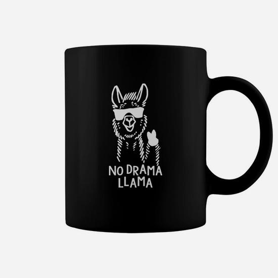 No Drama Llama T shirt Coffee Mug Seseable UK