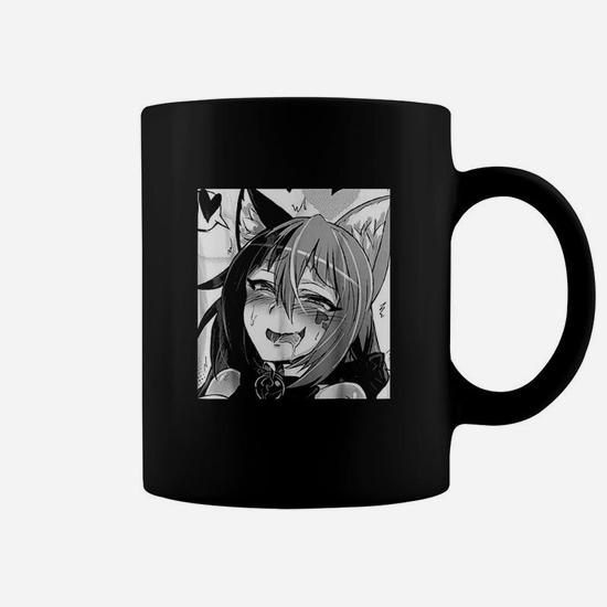 Otaku Ahegao Neko Cat Ears Anime Coffee Mug | Seseable UK
