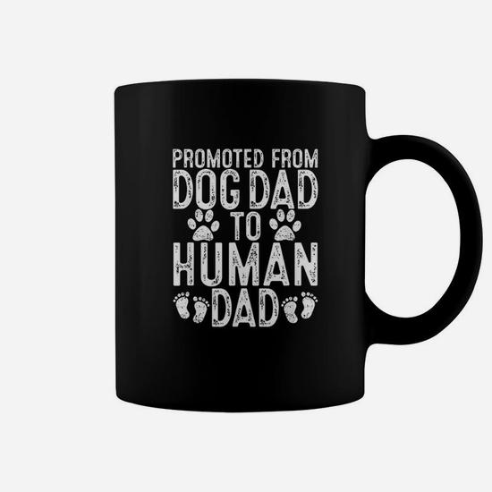 Promoted From Dog Dad To Human Dad Coffee Mug Seseable CA