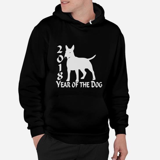 2018 Year Of The Dog English Bull Terrier Dog Hoodie Seseable UK