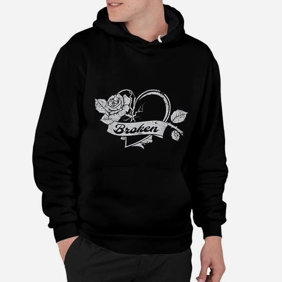 Broken Heart Love Heartbroken Heartbreak Break Up Hoodie Seseable UK