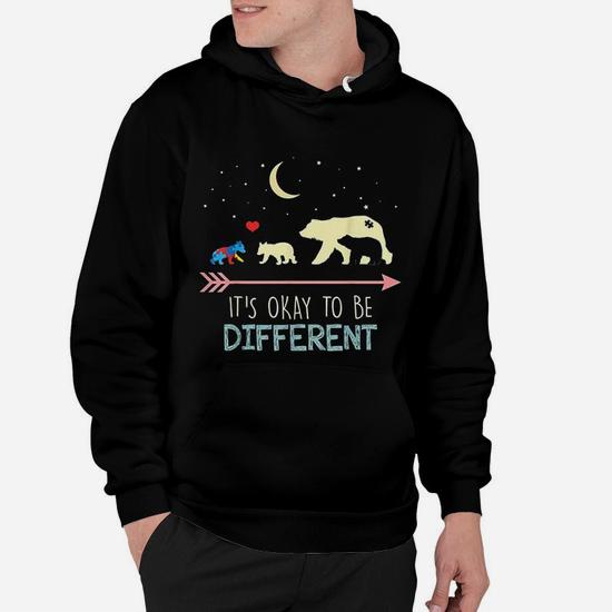 Mama Bear Its Okay To Be Different Hoodie Seseable UK