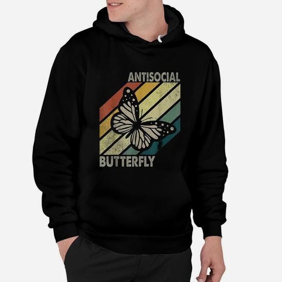 Vintage Antisocial Butterfly Hoodie Seseable UK