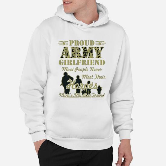 Proud army girlfriend hoodie sale