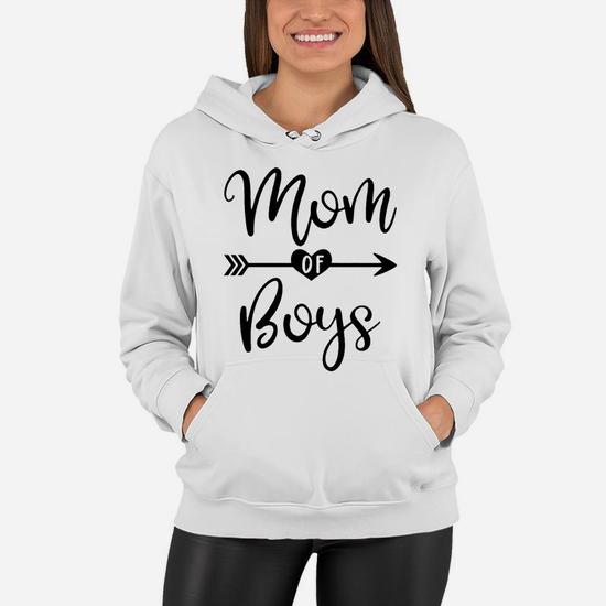 Mom Of Boys Boy Mom Mother Of Boys Women Hoodie Seseable UK