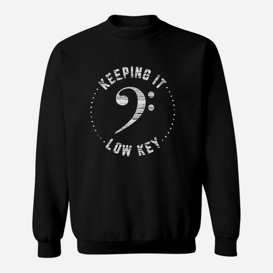 Bass Clef Music Shirt Keeping It Low Key Musician Black Bass Clef Music Shirt Keeping It Low Key Musician Black