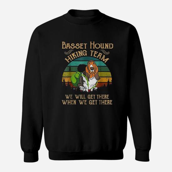 Basset Hound Hiking Team We Will Get There Vintage T-Shirt