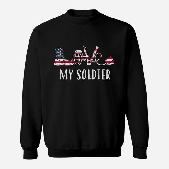 Love My Soldier Proud Us Army Mom Army Wife Shirt For Women