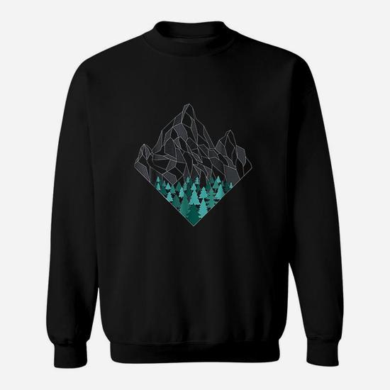 Minimal Mountains Geometry Outdoor Hiking Nature T-Shirt