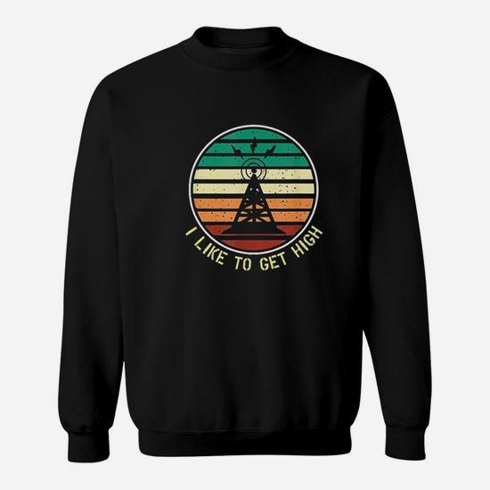 Tower Climber Retro Vintage I Like To Get High Climbing T-Shirt Tower Climber Retro Vintage I Like To Get High Climbing T-Shirt